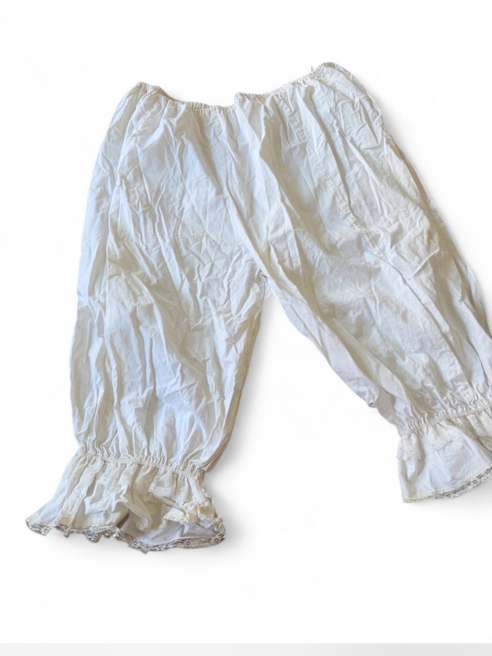 Edwardian Cotton Bloomers with Ruffle Hem